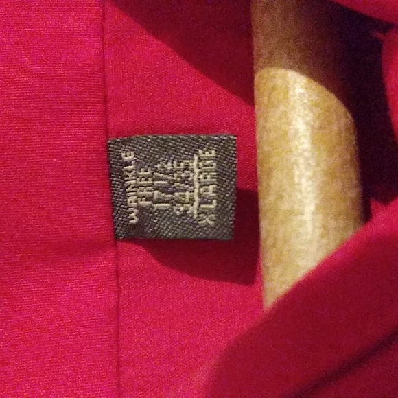 Mens Arrow Red Long Sleeve Button Down Dress Shirt - Picture 3 of 6